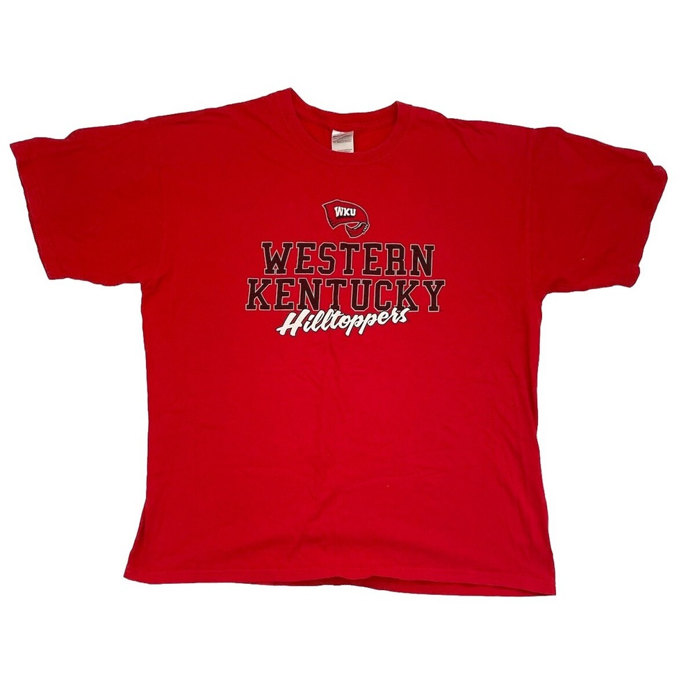 Western Kentucky Hilltoppers NCAA T Shirt Red WKU Logo X-LARGE Gildan